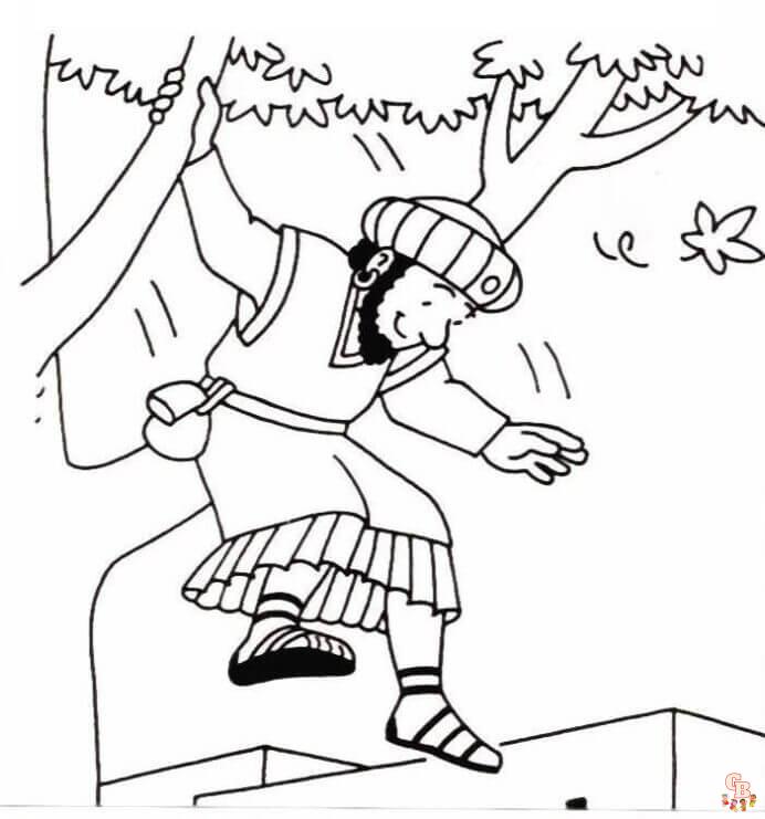 Engaging zacchaeus coloring pages for kids and adults alike