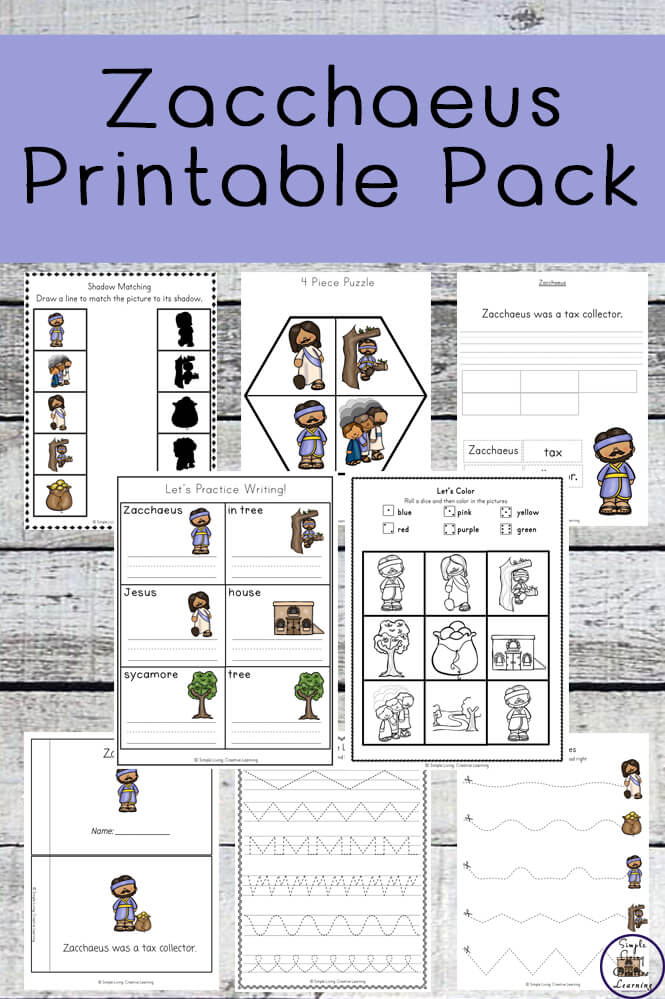 Zacchaeus printable pack