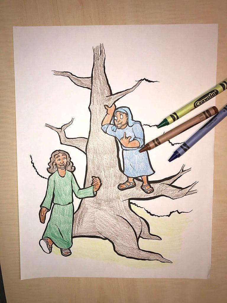 Zacchaeus coloring page