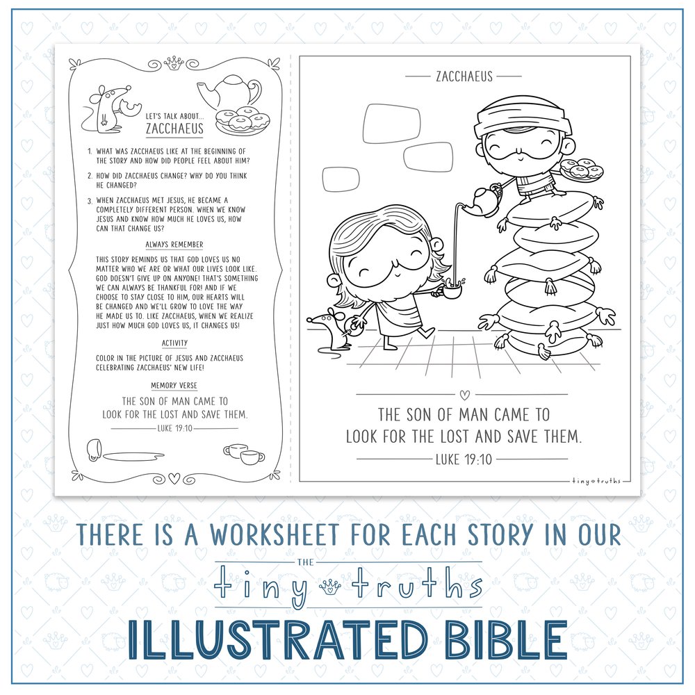 The tiny truths illustrated bible story worksheets â tiny truths illustrated bible