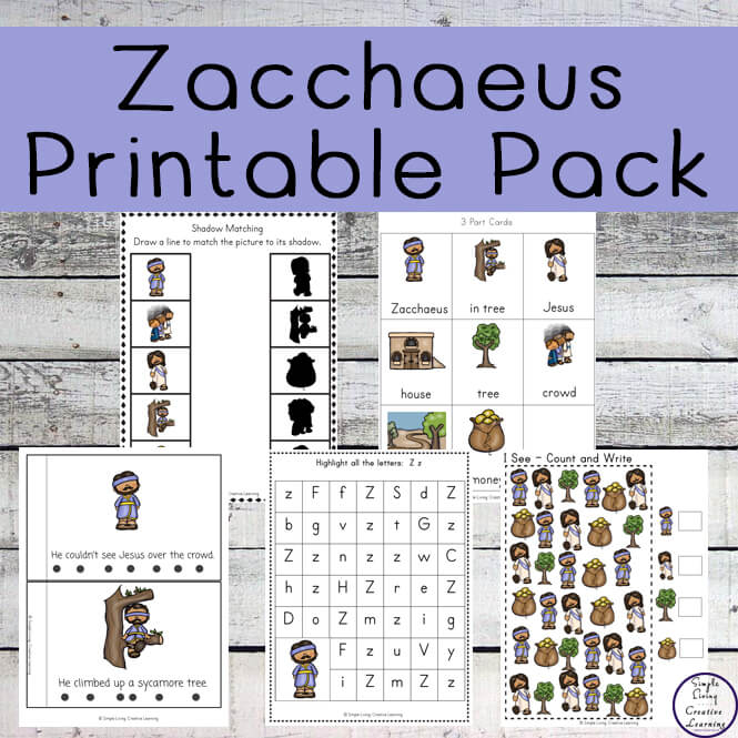 Zacchaeus printable pack