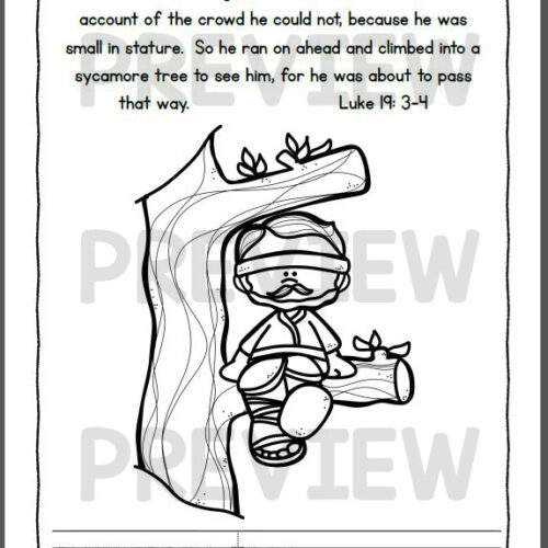 Zacchaeus coloring pages made by teachers