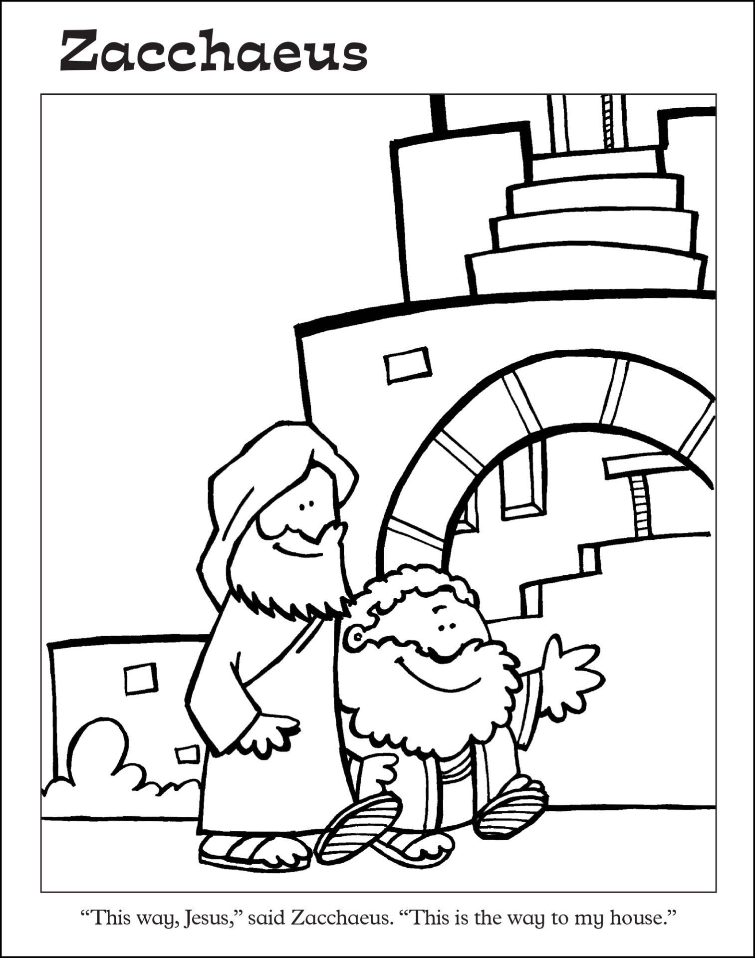 Zacchaeus coloring page k