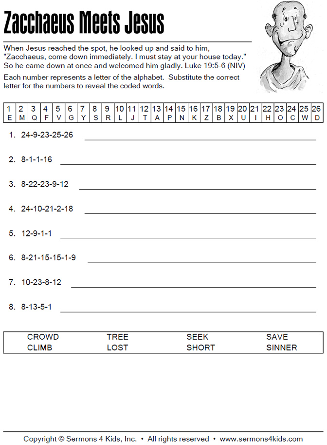 Zacchaeus meets jesus childrens sermons from ser