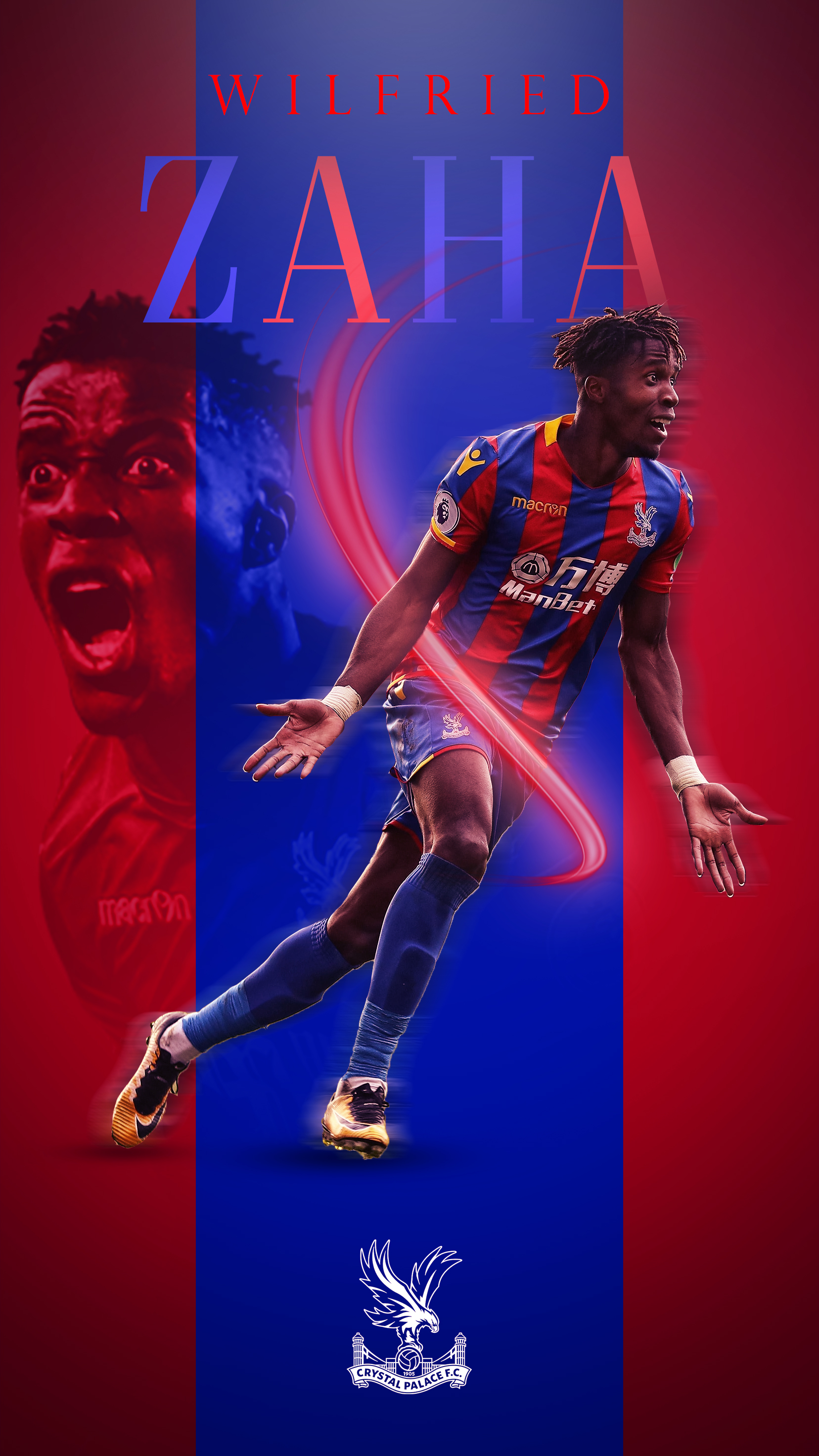 Wilfried zaha phone wallpaper by graphicsamhd on