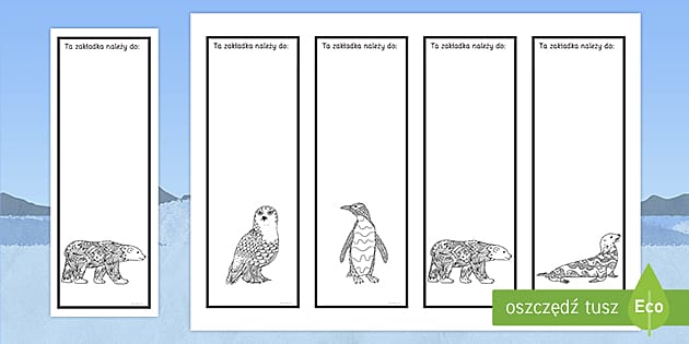 Zwierzäta polarne zakåadki do kolorowania