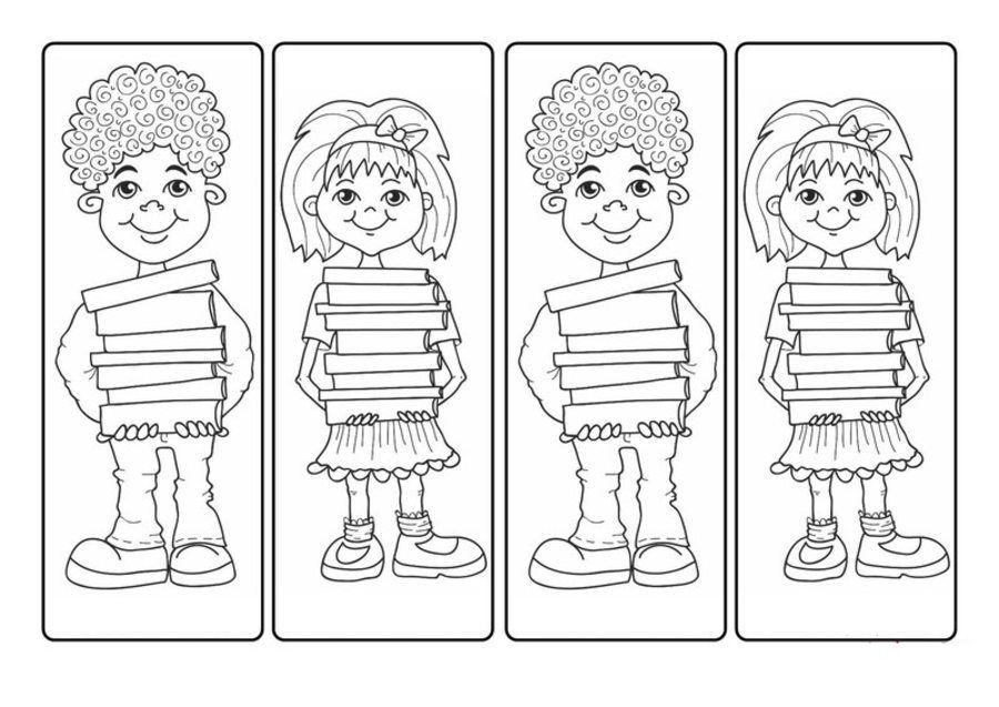 Dzieå ksiä åki zakåadki do ksiä åek coloring bookmarks bookmarks school bookmarks