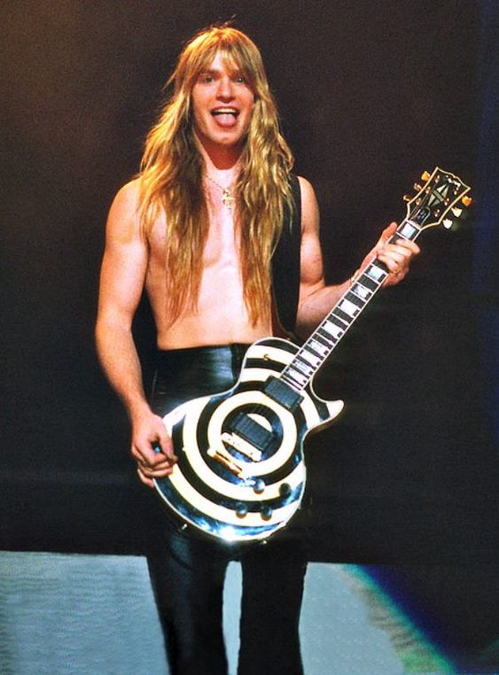 Vintage zakk wylde with his bullseye guitar