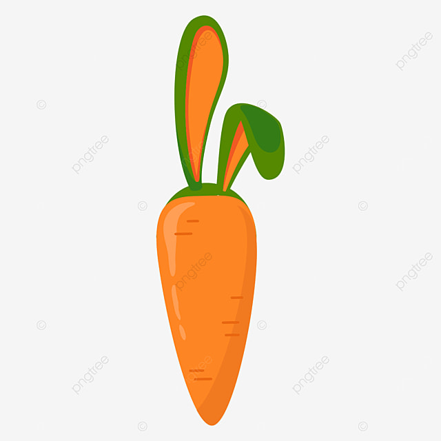 Cute bunny ears clipart vector carrot with cute bunny ears carrot bunny ears carrot cute png image for free download