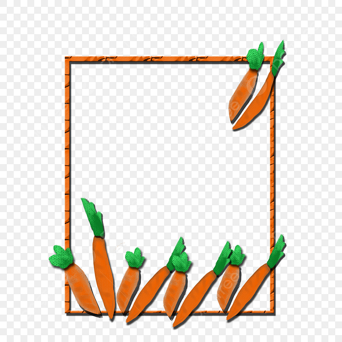 Carrot clipart hd png carrot border png material hand painted color border png image for free download