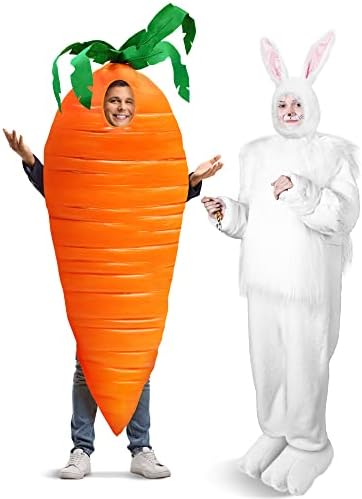 Zhanmai sets easter bunny carrot costume set carrot vegetable costume white plush bunny costume for adult stage performance photoshoot gift buy online at best price in k