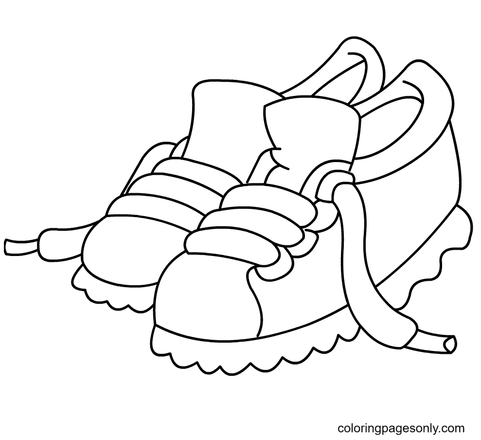 Dibujo de zapatos para imprimir gratis para colorear