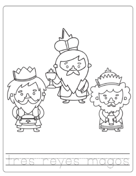 Spanish coloring sheets dãa de reyes three kings day hojas para colorear