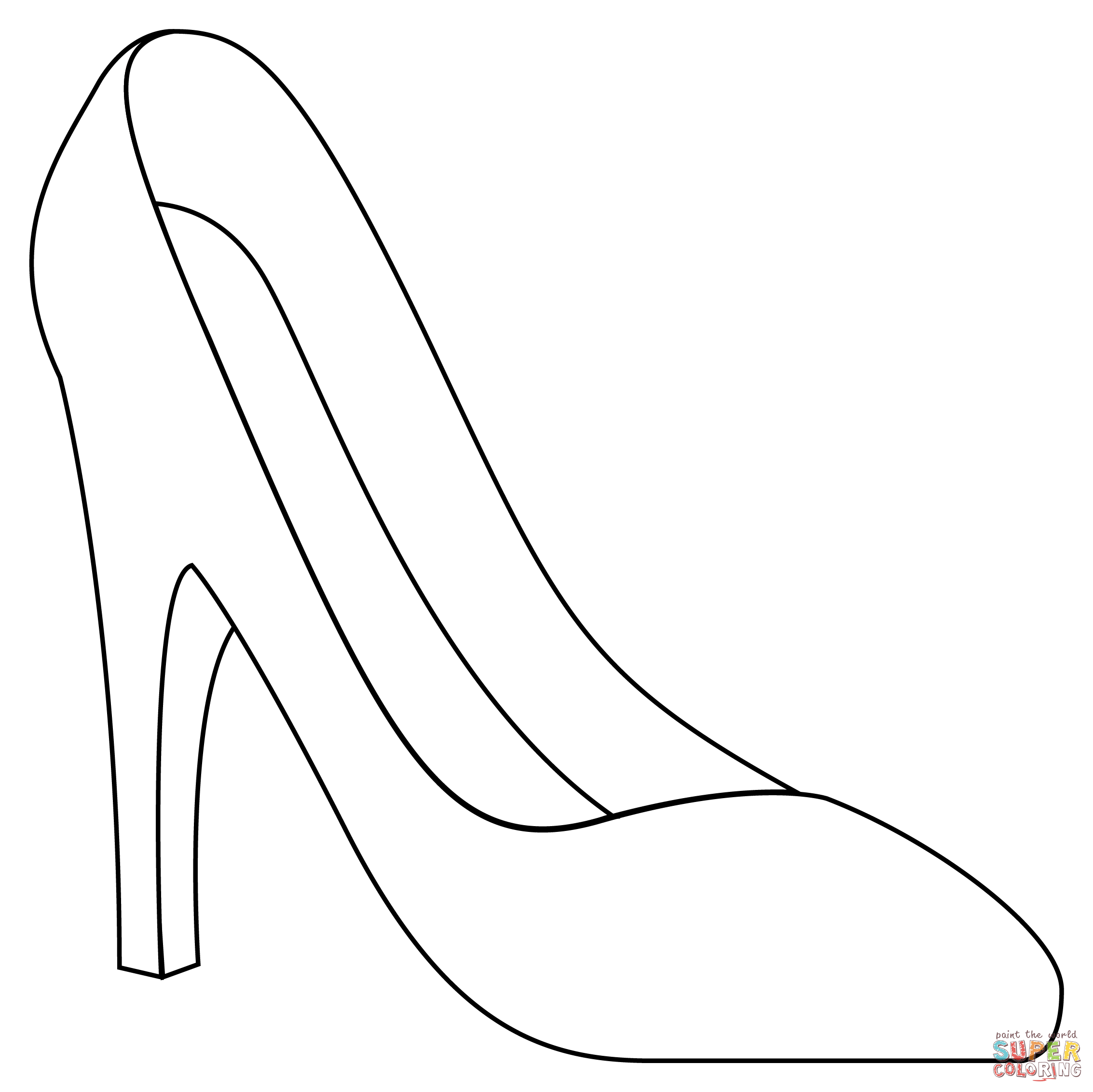 Dibujo de zapato de tacãn alto para colorear dibujos para colorear imprimir gratis