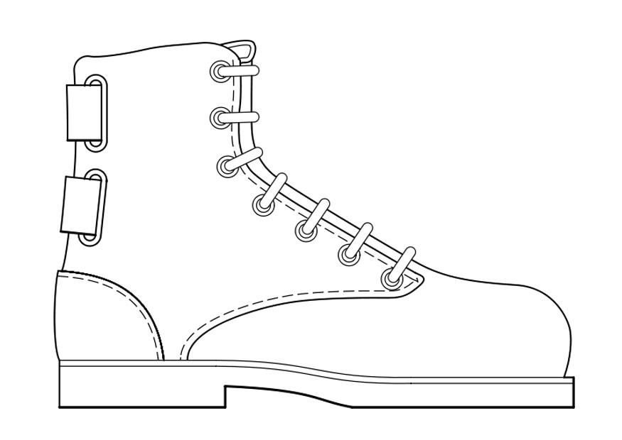 Dibujo para colorear zapato