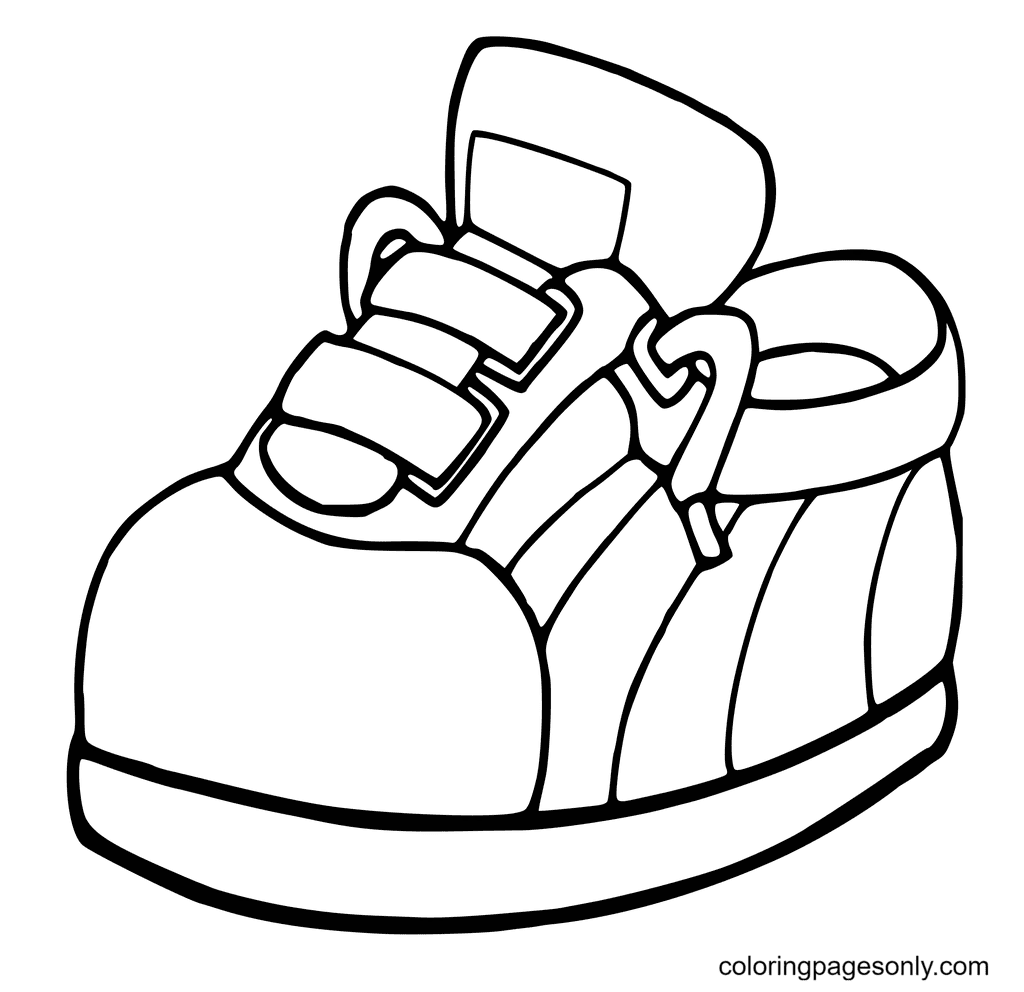 Dibujo de zapatos para niãos para colorear imprimible