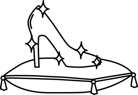 Dibujo de zapato de cenicienta para colorear dibujos para colorear imprimir gratis