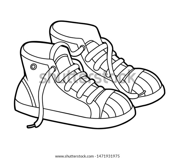 Imãgenes fotos de stock objetos en d y vectores sobre shoes coloring page