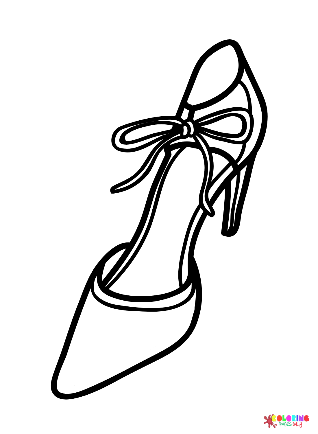 Beautiful wedding shoe coloring page