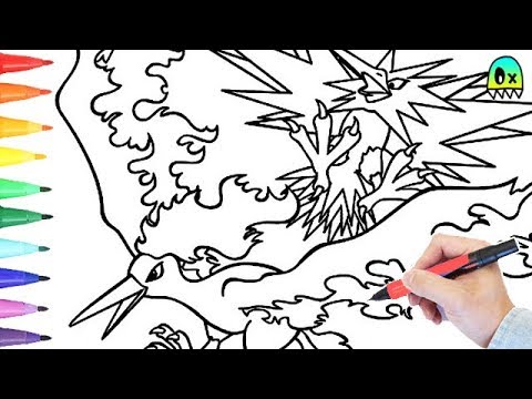 Pokeon coloring pages legendary articuno oltres zapdos colouring book fun