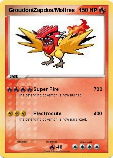 Pokemon groudon zapdos moltres