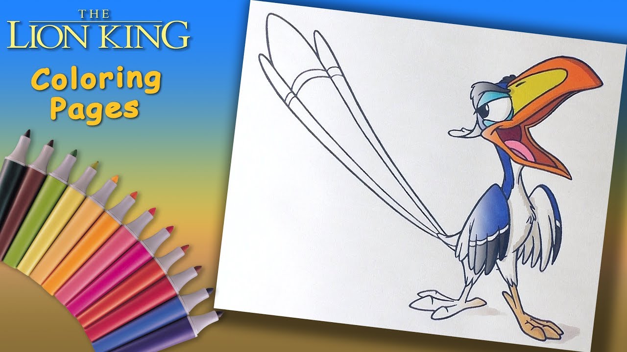 The lion king coloring book for kids how to coloring zazu