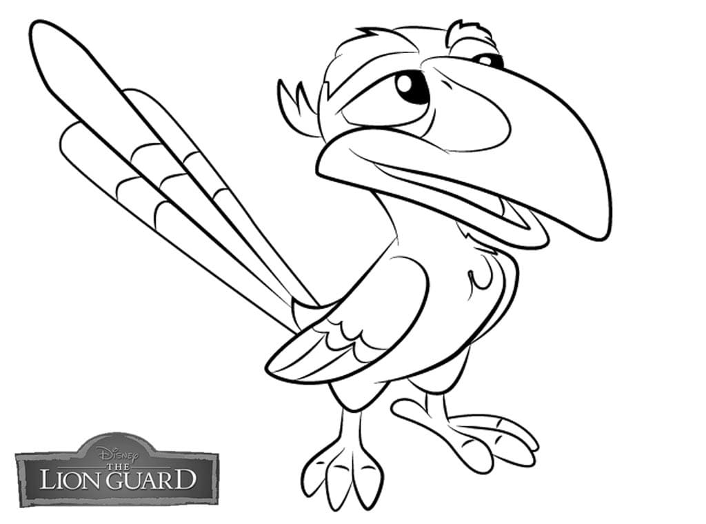 Zazu bird coloring book to print and online