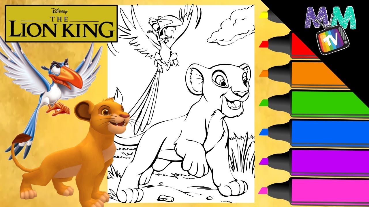 Coloring siba and zazu fro disneys lion king