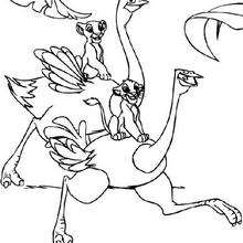 Simba with zazu coloring pages