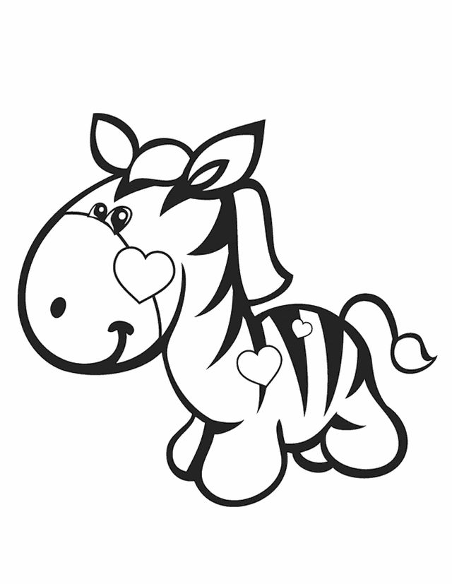 Free printable zebra coloring pages for kids