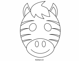 Printable zebra mask