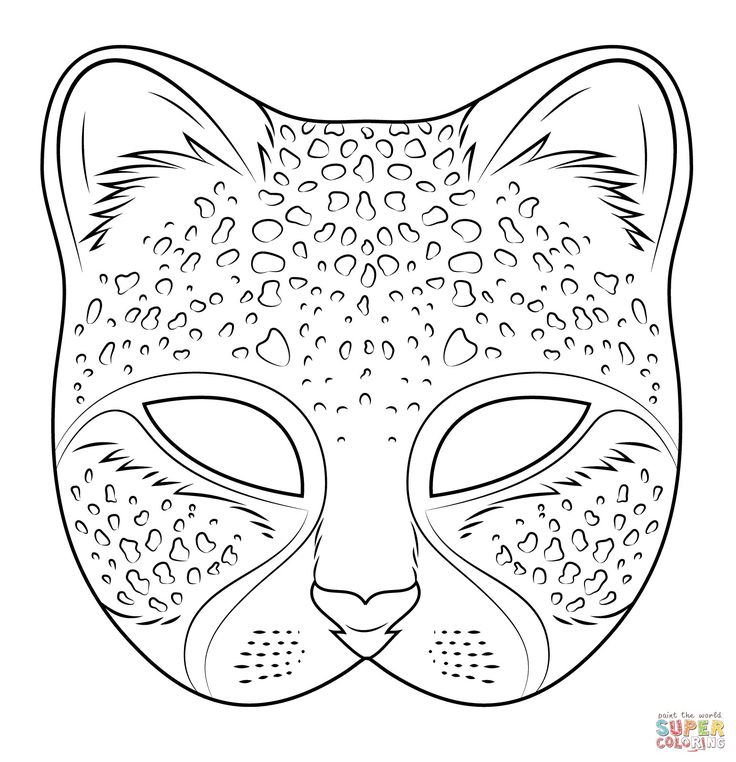 Brilliant picture of mask coloring pages