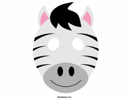 Printable zebra mask