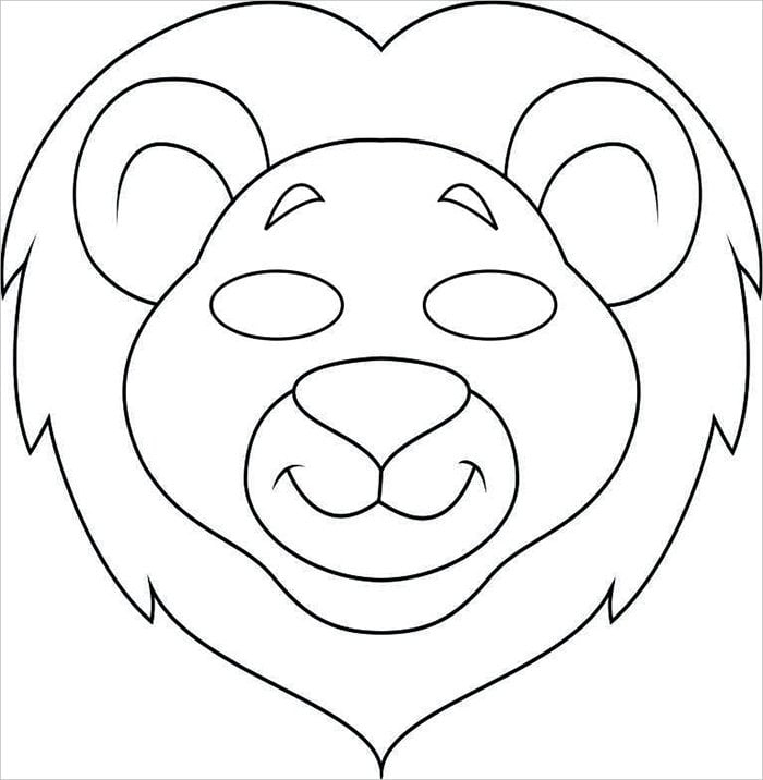 Printable animal mask template free