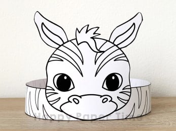 Zebra mask printable paper template