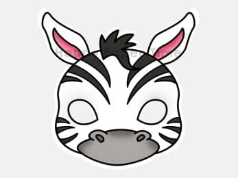 Zebra mask printable paper template