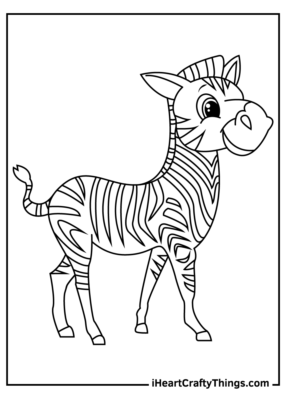Zebra coloring pages free printables