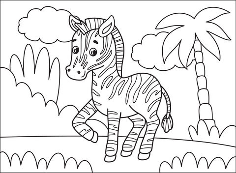 Zebra coloring page free printable coloring pages