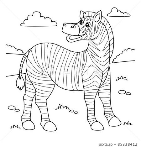 Zebra coloring page for kids