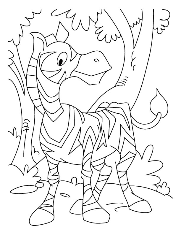 Zebra waiting for his friend coloring page download free zebra waiting for his friend coloring page for kids best coloring pages
