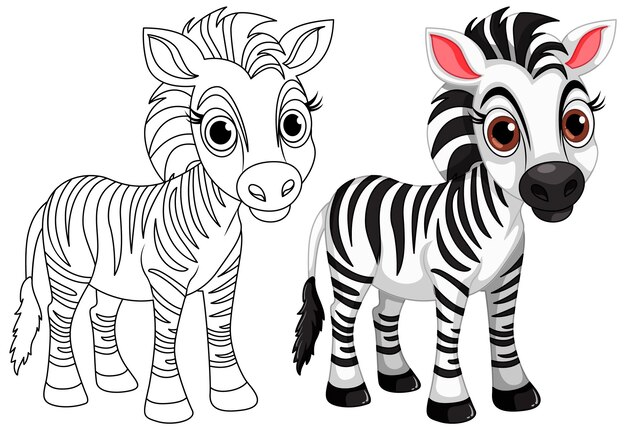 Zebra coloring page images