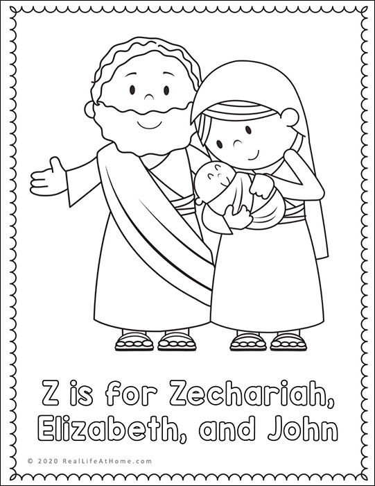 Letter z â catholic letter of the week worksheets and coloring pages