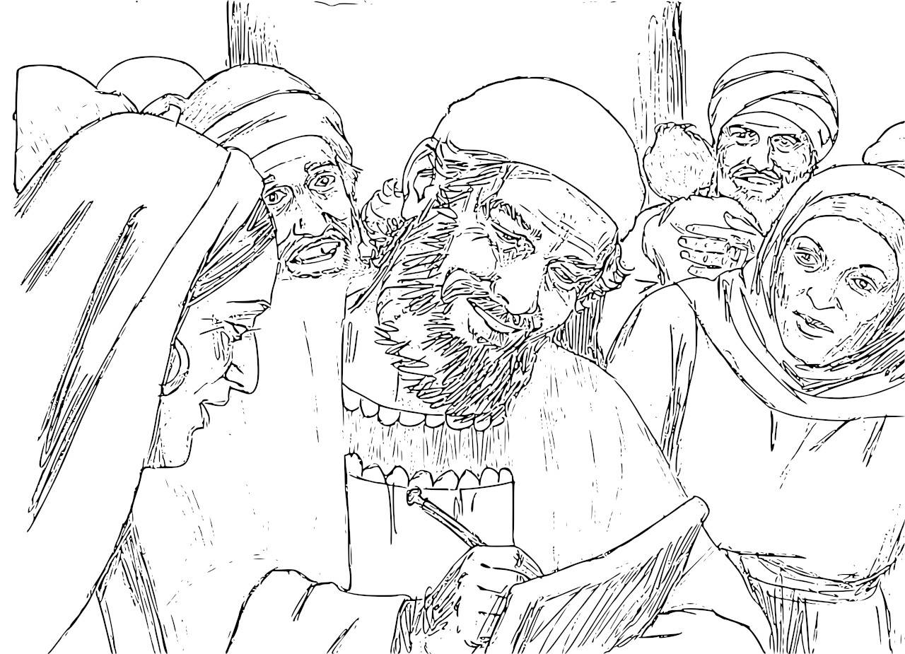 The birth of john the baptist foretold coloring pages