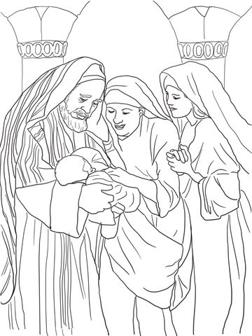 Zechariah elizabeth and baby john the baptist coloring page free printable coloring pages bible coloring bible coloring pages john the baptist