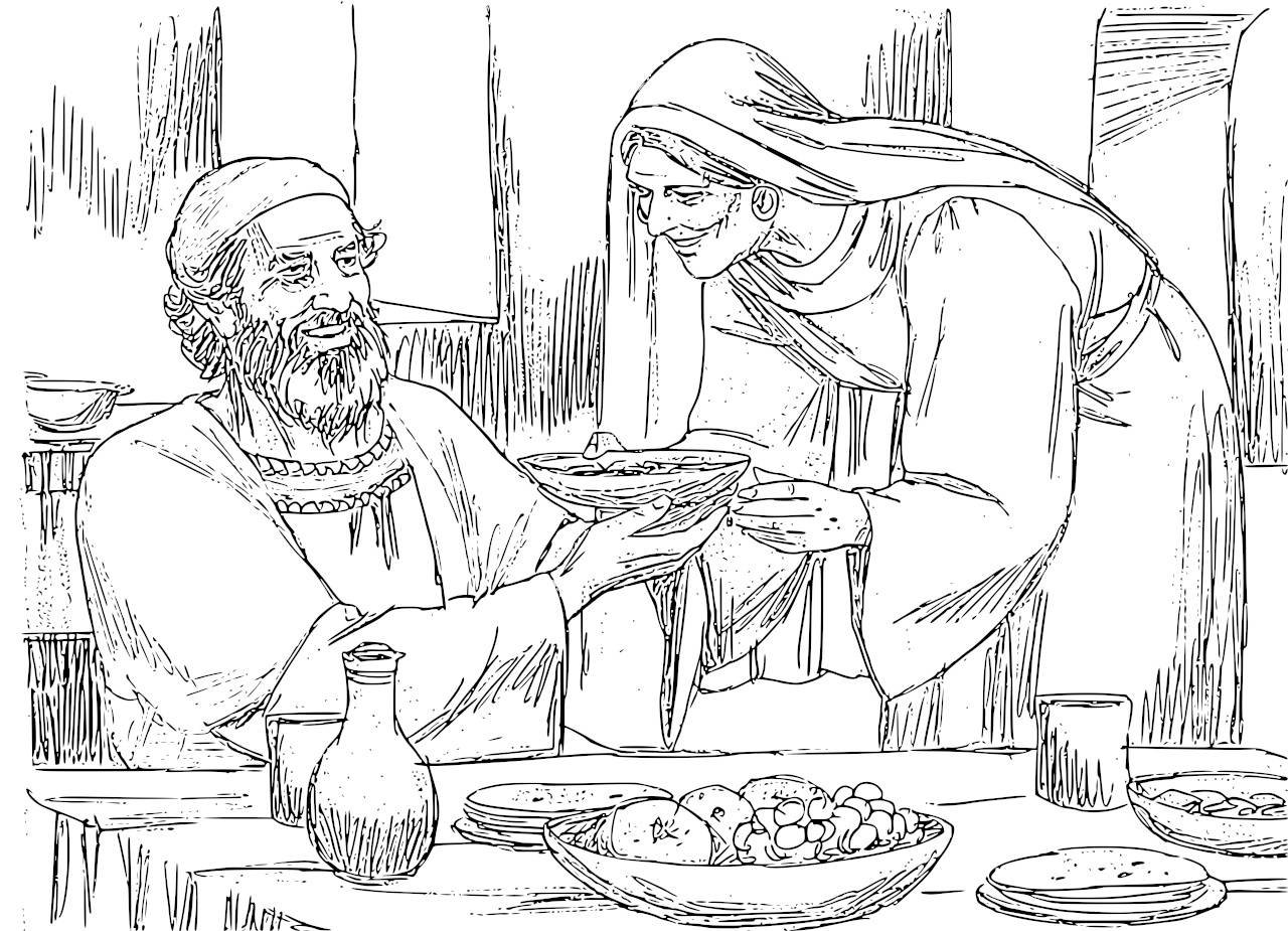 The birth of john the baptist foretold coloring pages