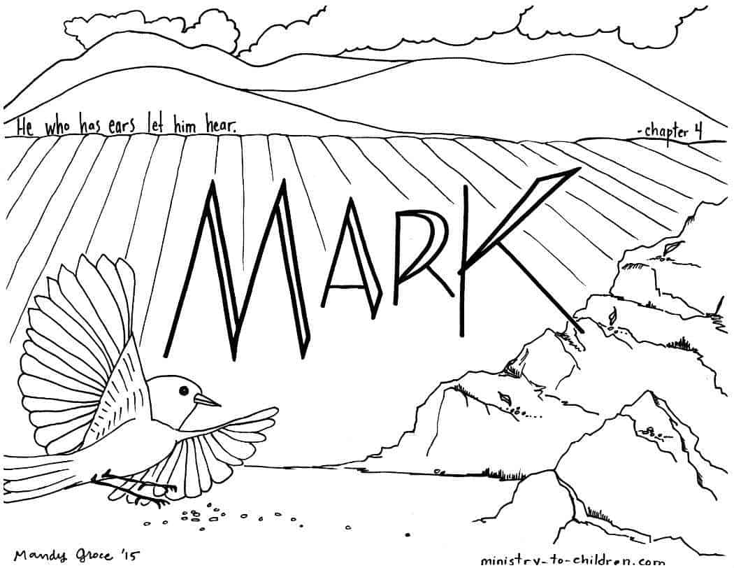 Mark bible book coloring page