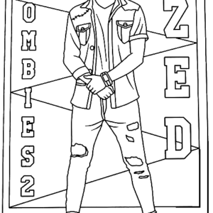 Disney zombies coloring pages printable for free download