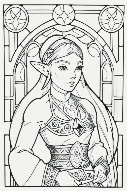 Made some zelda coloring pages for my niece you all are wele to them rstablediffusion
