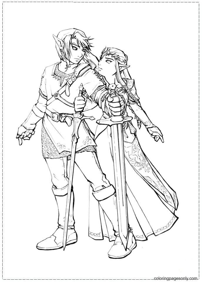 Zelda coloring pages printable for free download