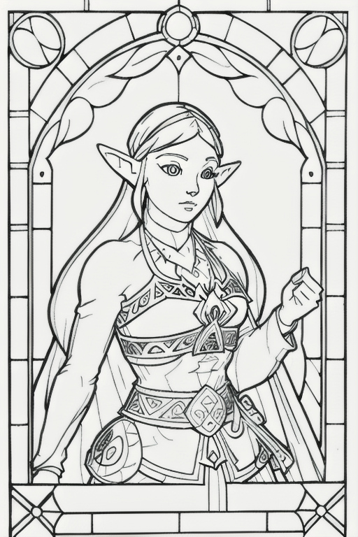 Made some zelda coloring pages for my niece you all are wele to them rstablediffusion